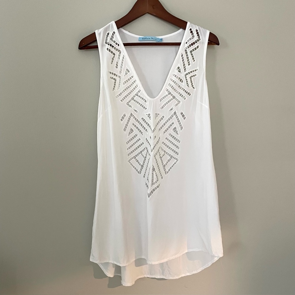 Solitaire Swim Cover-Up Dress Beach Vacation Lightweight Women’s Large